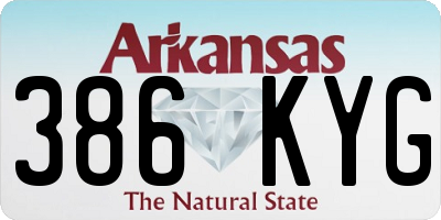 AR license plate 386KYG