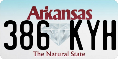 AR license plate 386KYH