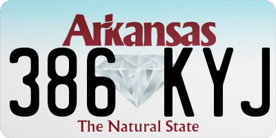 AR license plate 386KYJ