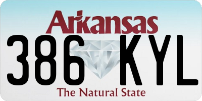 AR license plate 386KYL