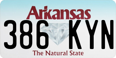 AR license plate 386KYN