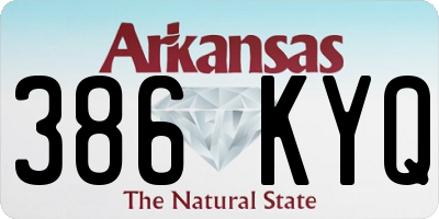 AR license plate 386KYQ