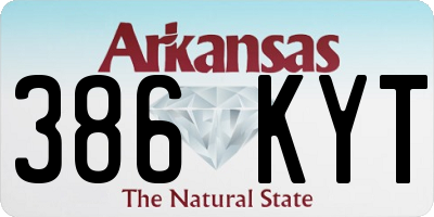 AR license plate 386KYT