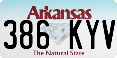 AR license plate 386KYV