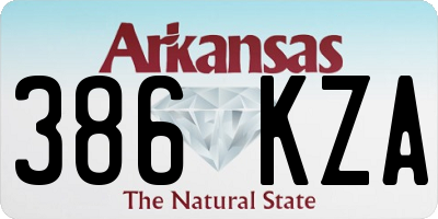 AR license plate 386KZA