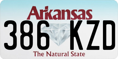 AR license plate 386KZD