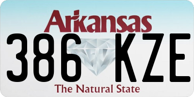AR license plate 386KZE