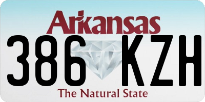 AR license plate 386KZH