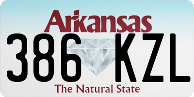 AR license plate 386KZL