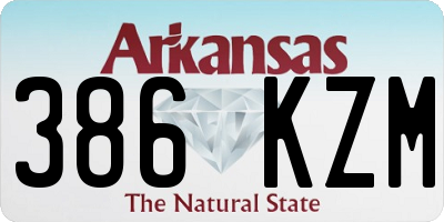 AR license plate 386KZM