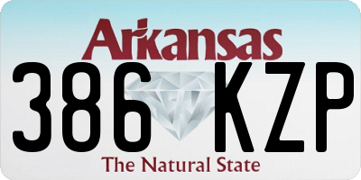 AR license plate 386KZP