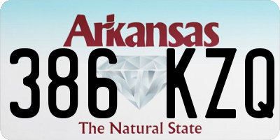 AR license plate 386KZQ
