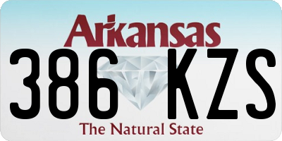 AR license plate 386KZS