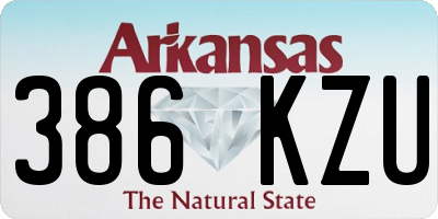 AR license plate 386KZU