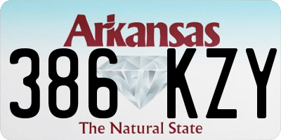 AR license plate 386KZY