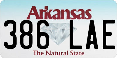 AR license plate 386LAE