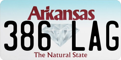 AR license plate 386LAG