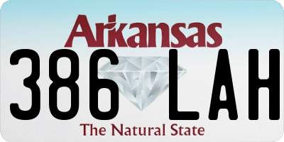 AR license plate 386LAH