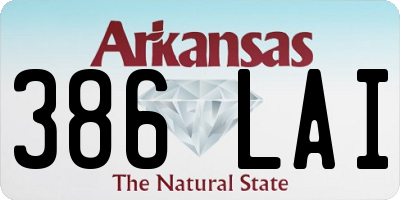 AR license plate 386LAI