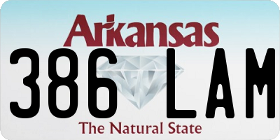 AR license plate 386LAM