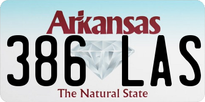 AR license plate 386LAS