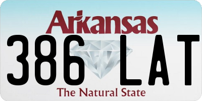 AR license plate 386LAT