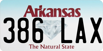 AR license plate 386LAX