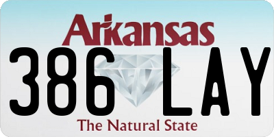 AR license plate 386LAY
