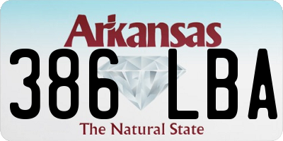 AR license plate 386LBA