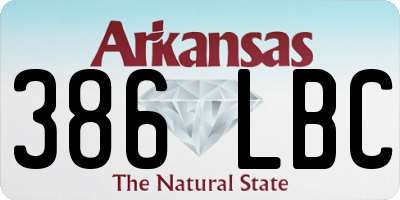 AR license plate 386LBC