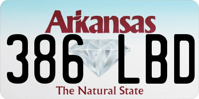 AR license plate 386LBD