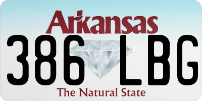AR license plate 386LBG