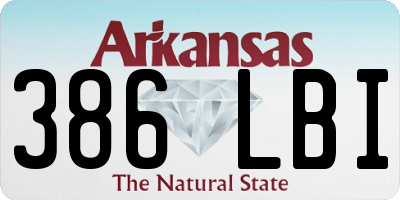 AR license plate 386LBI