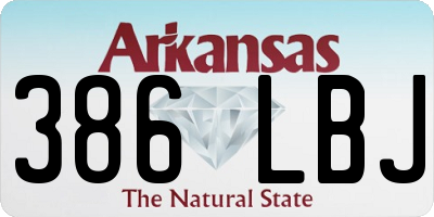 AR license plate 386LBJ