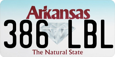AR license plate 386LBL