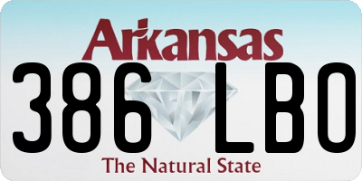 AR license plate 386LBO