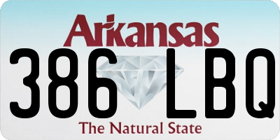 AR license plate 386LBQ