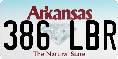 AR license plate 386LBR
