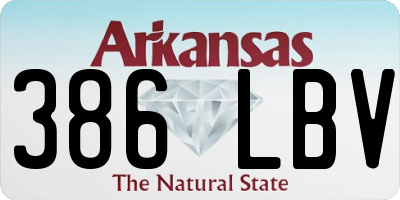 AR license plate 386LBV