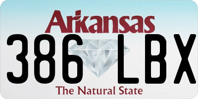 AR license plate 386LBX