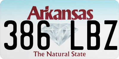 AR license plate 386LBZ