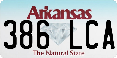 AR license plate 386LCA