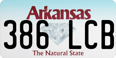 AR license plate 386LCB