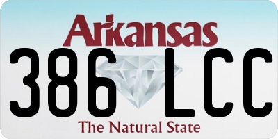 AR license plate 386LCC