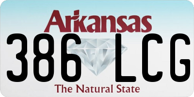 AR license plate 386LCG