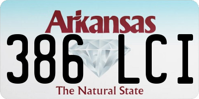 AR license plate 386LCI