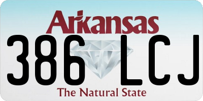 AR license plate 386LCJ