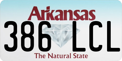 AR license plate 386LCL