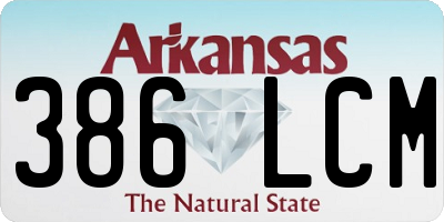 AR license plate 386LCM