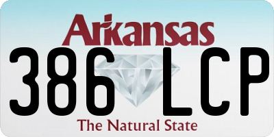 AR license plate 386LCP